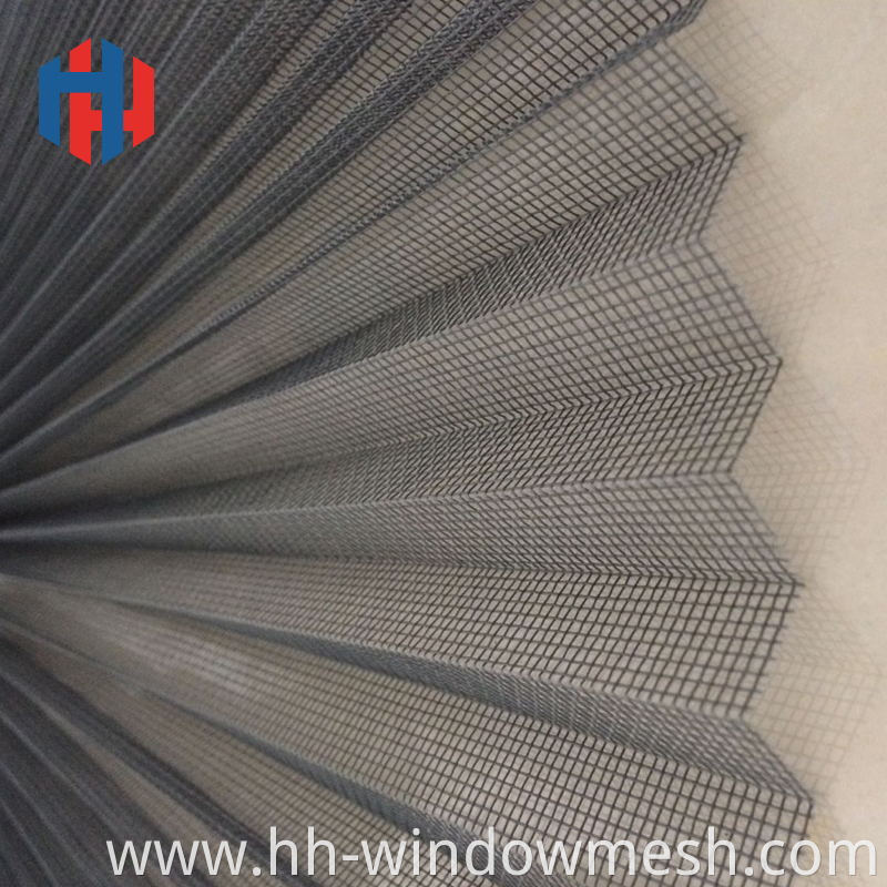 PVC coated folding fiberglass window screen pleated mosquito net